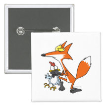 poulet drôle volant le renard de stealer badge