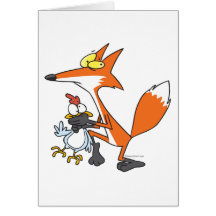 poulet drôle volant le renard de stealer carte