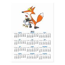 poulet drôle volant le renard de stealer modèles de cartes de visite