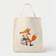 poulet drôle volant le renard de stealer sacs fourre-tout