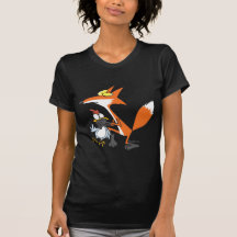 poulet drôle volant le renard de stealer t-shirt
