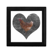 Poulet en forme de coeur boîtes à babioles