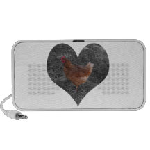 Poulet en forme de coeur haut-parleurs
