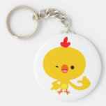 Poulet frais mignon Keychain de bande dessinée porte-clés