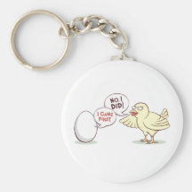 Poulet ou l'oeuf ? porte-clé