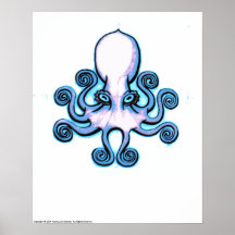 Poulpe incandescent posters