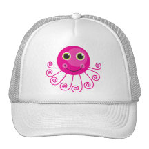 Poulpe rose casquettes