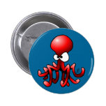 Poulpe rouge pin's avec agrafe