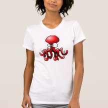 Poulpe rouge t-shirt
