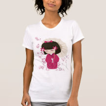 Poupée de Sakura Kokeshi T-shirts
