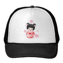 Poupée japonaise de geisha - série de petits pains casquette de camionneur