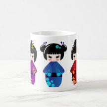Poupées de Kokeshi Tasse À Café