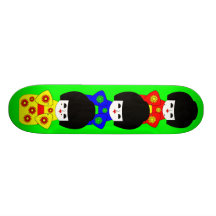 Poupées japonaises plateau de skate