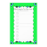 Pour faire la liste stationnaire papier à lettre customisable