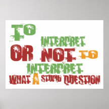 Pour interpréter affiches