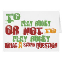 Pour jouer au rugby carte de vœux