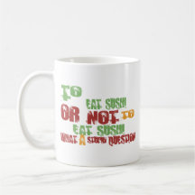Pour manger des sushi tasse à café