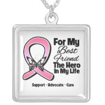 Pour mon héros mon cancer du sein de meilleur ami pendentifs