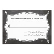 Pour toujours carte de réponse de tableau invitations personnalisables