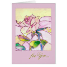 Pour vous carte de voeux romantique de rose de ros