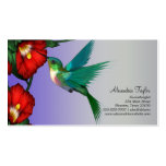Pourpre bleu turquoise de ketmie rouge de colibri modèles de cartes de visite