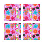 Pourpre de Beachball de lunettes de soleil de basc Impressions Sur Toile