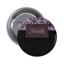 Pourpre de goupille de bouton d'étiquette de nom d badges avec agrafe
