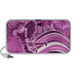 Pourpre de guitariste de roche haut-parleur iPod