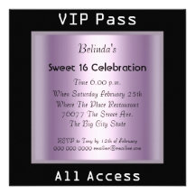Pourpre de noir de fête d'anniversaire du bonbon 1 invitation personnalisable