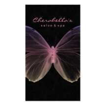 Pourpre de rose de papillon de spa de carte de vis