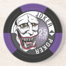 Pourpre de tisonnier de joker dessous de verres