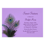 Pourpre élégant d'invitation de sweet sixteen de p