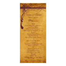 Pourpre et Remous-Menu élégant génial métallique d Faire-parts