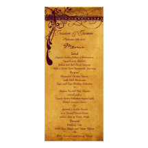 Pourpre et Remous-Menu élégant génial métallique d Faire-parts