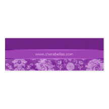 Pourpre floral de fleur de damassé de spa de signe cartes de visite professionnelles
