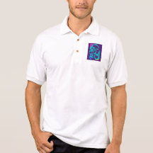 Pourpre foncé d'oeil vert t-shirts