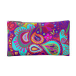 POURPRE fou de Paisley Trousses De Toilette