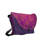 Pourpre magnifique avec le sac messenger floral d' sacoches