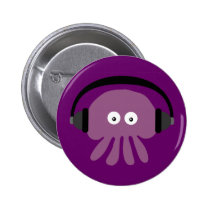 Pourpre personnalisable mignon de méduses et d'éco badges publicitaires