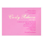 Pourpre rose hébreu d'invitation de bat mitzvah