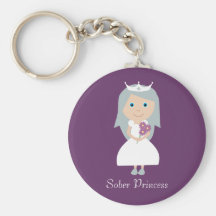 Pourpre sobre mignon de princesse personnage de de porte-clef