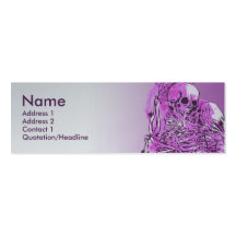 Pourpre SQUELETTIQUE d'AMOUR Cartes De Visite Professionnelles