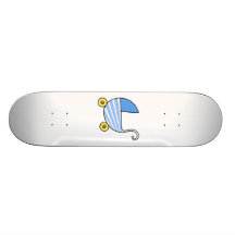 Poussette de bébé de garçon plateaux de skateboards customisés