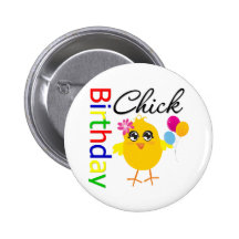 Poussin d'anniversaire badge