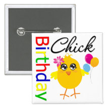 Poussin d'anniversaire pin's avec agrafe