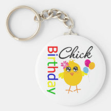 Poussin d'anniversaire porte-clef