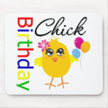 Poussin d'anniversaire tapis de souris