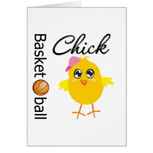 Poussin de basket-ball cartes de vœux