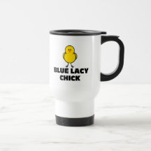 Poussin de dentelle bleu mugs