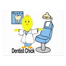 Poussin de dentiste carte postale